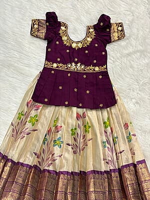 P110: Beautiful Kids Maggamwork Lehenga Set