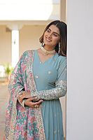 P408: Beautiful Georgette Frock With Duppata