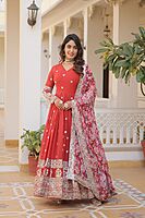 P408: Beautiful Georgette Frock With Duppata