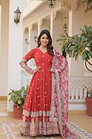 P408: Beautiful Georgette Frock With Duppata