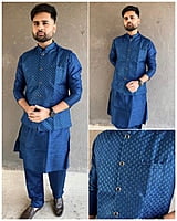 Men Kurta Pajama Set with Jacket