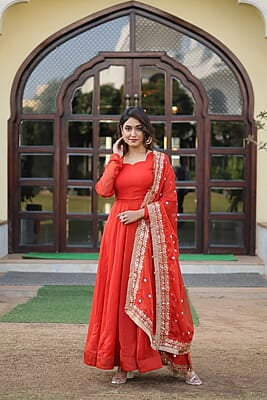 B3023: Beautiful Georgette 2PC Long Dresses