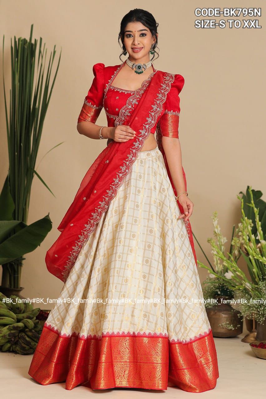 B3343: Beautiful Banarasi silk Lehanga Set
