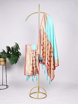 B471: Designer Soft Silk Paithani Duppata