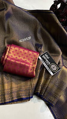 V219:Ready to ship soft silk Kubera pattu sarees comes with unstitched blouse