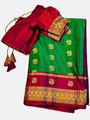 B1150: Ready To Ship Silk Saree With Stitched Blouse
