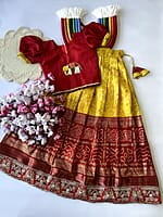 P63: Beautiful Kids Dola Silk Lehenga Sets P63: Beautiful Kids Dola Silk Lehenga Sets