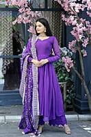 V301:Beautiful Georgette frocks with duppata V301:Beautiful Georgette frocks with duppata