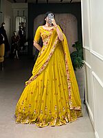 V673: Designer Georgette Lehenga Set