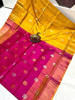 B070: Pure Handloom Uppada Silk Saree With Stitched Blouse