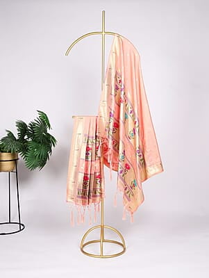 B470: Designer Soft Silk Paithani Duppata