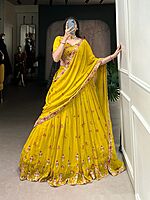 V673: Designer Georgette Lehenga Set