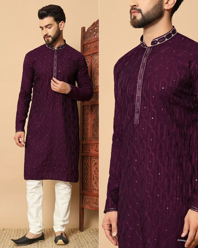 C025: Beautiful Mens Kurta Pajama With Jacket