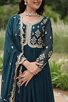V301:Beautiful Georgette frocks with duppata V301:Beautiful Georgette frocks with duppata