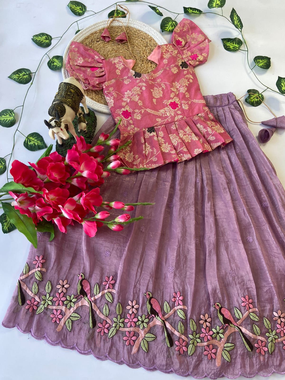 P509: Beautiful Crushed Silk Lehanga Sets