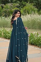 V301:Beautiful Georgette frocks with duppata V301:Beautiful Georgette frocks with duppata