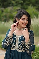 V301:Beautiful Georgette frocks with duppata V301:Beautiful Georgette frocks with duppata