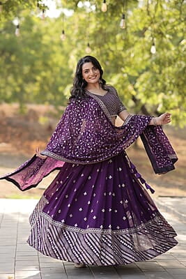 V300: Beautiful Designer Georgette Lehanga sets