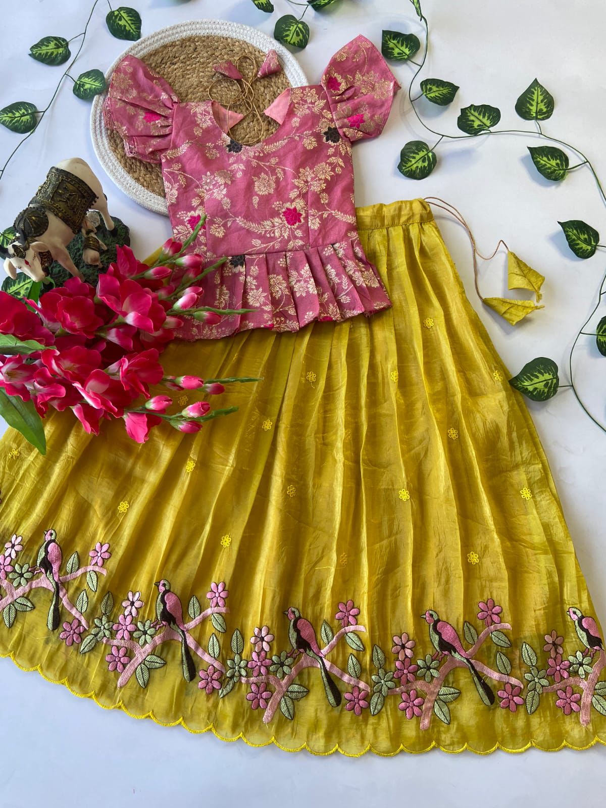 P509: Beautiful Crushed Silk Lehanga Sets P509: Beautiful Crushed Silk Lehanga Sets