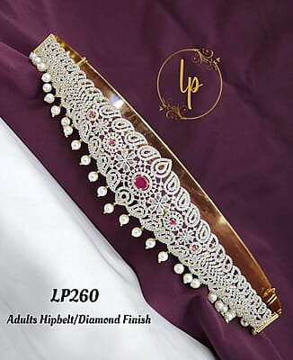 V42: Beautiful Diamond Finish Waist Belt