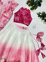 V183: Beautiful Organza crop top Lehanga sets V183: Beautiful Organza crop top Lehanga sets