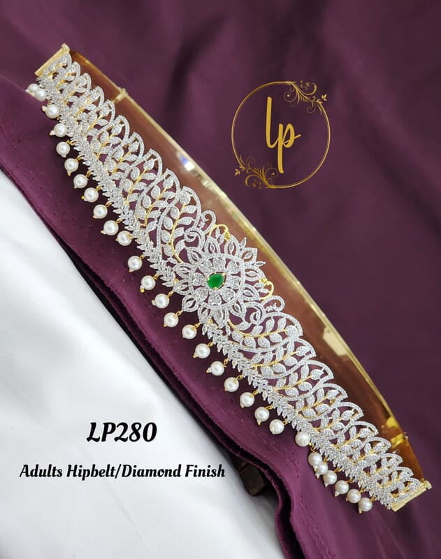 V44: Beautiful Diamond Finish Waist Belt