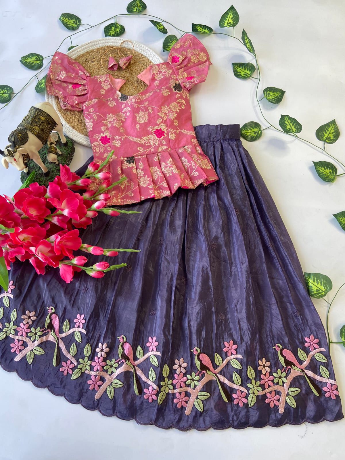 P509: Beautiful Crushed Silk Lehanga Sets P509: Beautiful Crushed Silk Lehanga Sets