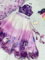 V183: Beautiful Organza crop top Lehanga sets V183: Beautiful Organza crop top Lehanga sets
