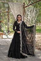 V510: Beautiful Georgette frocks with duppata