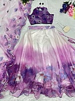 V183: Beautiful Organza crop top Lehanga sets V183: Beautiful Organza crop top Lehanga sets