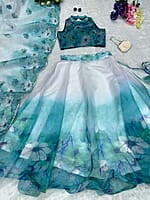 V183: Beautiful Organza crop top Lehanga sets V183: Beautiful Organza crop top Lehanga sets