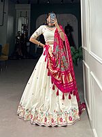 P708: Beautiful Dola Silk Lehangas Comes With Gajji Silk Duppata