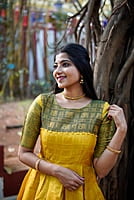 V144: Beautiful Kanjivaram Long Frocks V144: Beautiful Kanjivaram Long Frocks