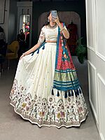 P708: Beautiful Dola Silk Lehangas Comes With Gajji Silk Duppata