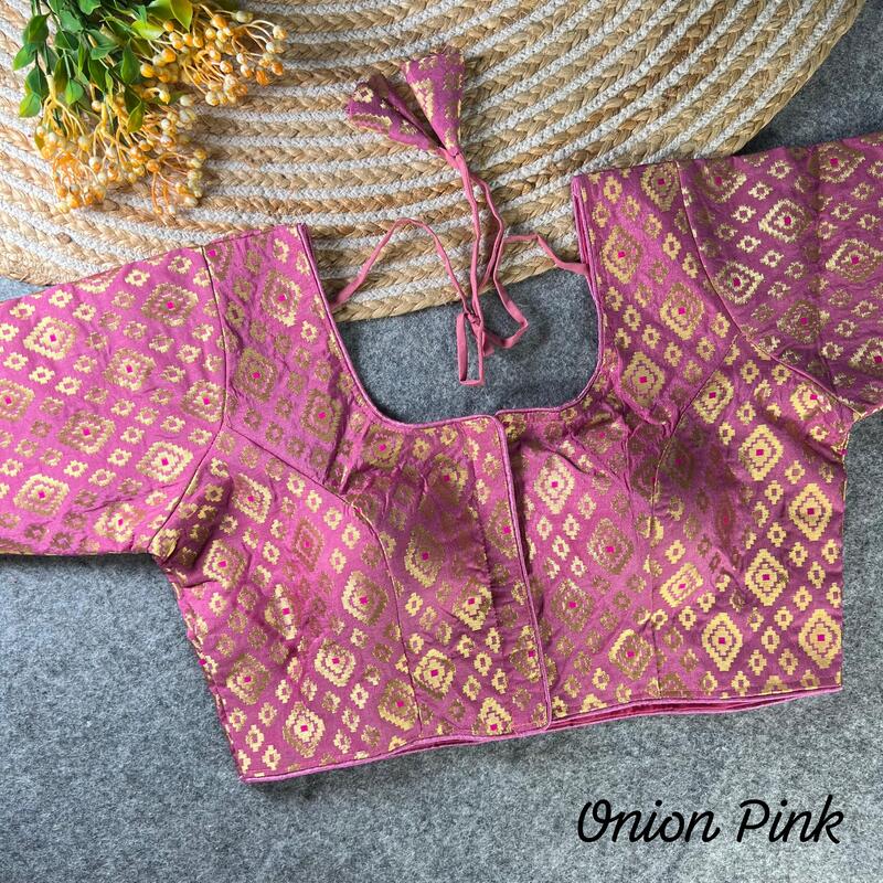 P612: Readymade Banarasi Jacquard Blouses P612: Readymade Banarasi Jacquard Blouses