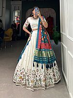 P708: Beautiful Dola Silk Lehangas Comes With Gajji Silk Duppata