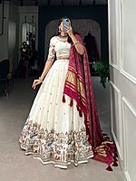 P708: Beautiful Dola Silk Lehangas Comes With Gajji Silk Duppata