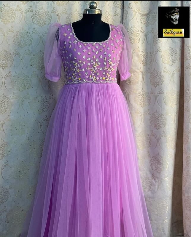 B3029: Beautiful Designer Net Frock