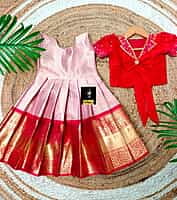 B3334: Beautiful Kanjivaram Pattu Kids Frock B3334: Beautiful Kanjivaram Pattu Kids Frock