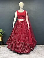 V107: Designer Georgette Sequins Work Lehanga Sets V107: Designer Georgette Sequins Work Lehanga Sets