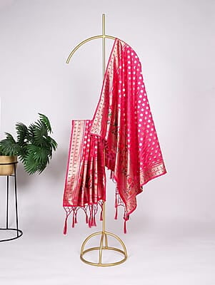 B467: Designer Soft Silk Paithani Duppata