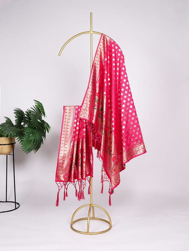 B467: Designer Soft Silk Paithani Duppata B467: Designer Soft Silk Paithani Duppata