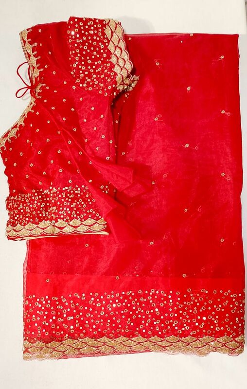 P559: Ready To Ship Beautiful Designer Organaza Saree in Sequins Work Boder With Stitched Blouse P559: Ready To Ship Beautiful Designer Organaza Saree in Sequins Work Boder With Stitched Blouse