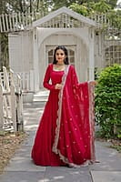 Beautiful Georgette Long Frocks with Duppata