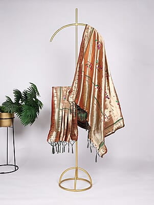 B466: Designer Soft Silk Paithani Duppata
