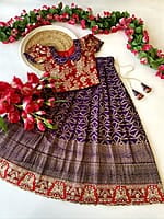 P164: Beautiful Dola Silk Kids Lehenga Sets P164: Beautiful Dola Silk Kids Lehenga Sets