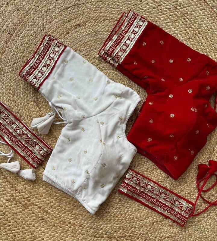 V146: Beautiful Readymade velvet blouses with belt V146: Beautiful Readymade velvet blouses with belt