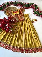 P164: Beautiful Dola Silk Kids Lehenga Sets P164: Beautiful Dola Silk Kids Lehenga Sets