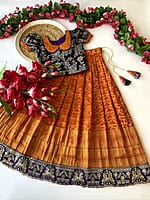 P164: Beautiful Dola Silk Kids Lehenga Sets P164: Beautiful Dola Silk Kids Lehenga Sets
