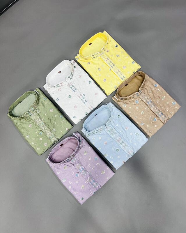 P613: Men Designer Kurta pajama Sets